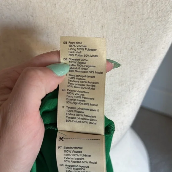 Scotch & Soda V-Neck Cropped Jersey Cami Green size Medium - Picture 9 of 9